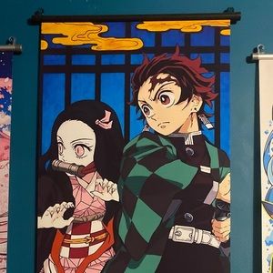 DEMON SLAYER Large Anime Print Poster scroll Tanjirou & for Nezuko